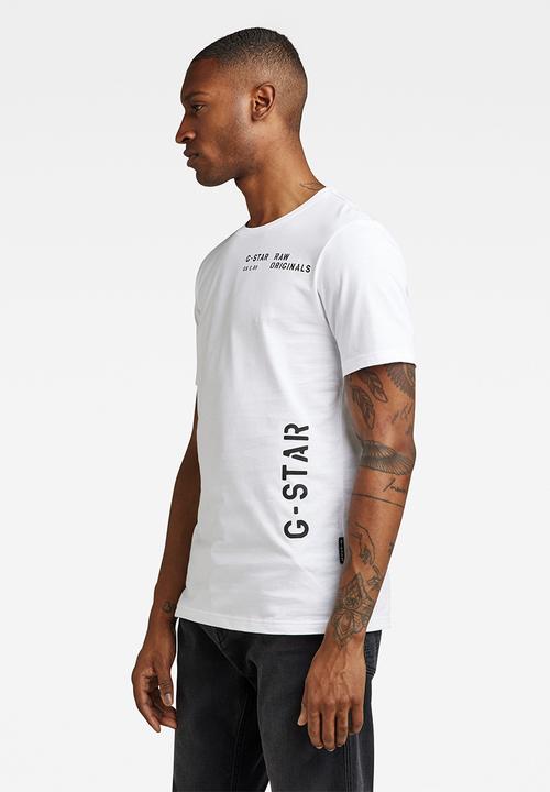 G-STAR - Multi stencil gr slim r t - white