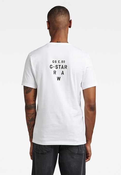 G-STAR - Multi stencil gr slim r t - white