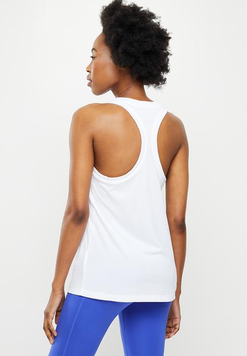 Nike - W nike dri-fit leg raceback tank - white
