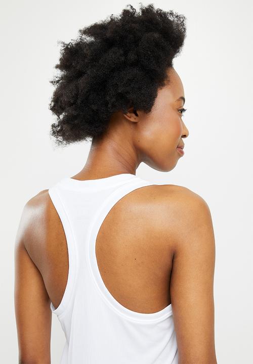 Nike - W nike dri-fit leg raceback tank - white