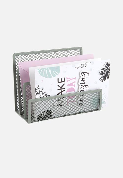 Present Time - Letter holder - grayed jade