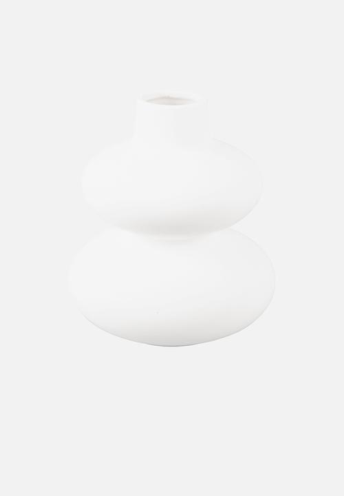 Present Time - Eminent circles vase small - white