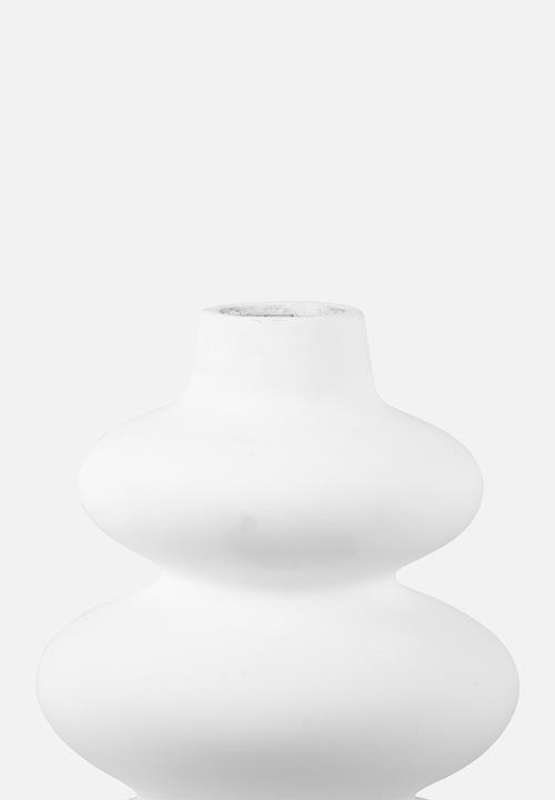 Present Time - Eminent circles vase small - white