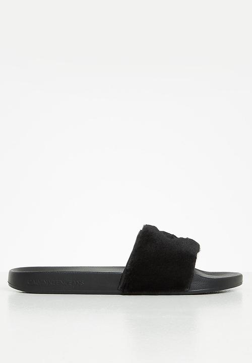 Calvin Klein - Slide fur - black