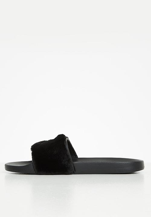 Calvin Klein - Slide fur - black