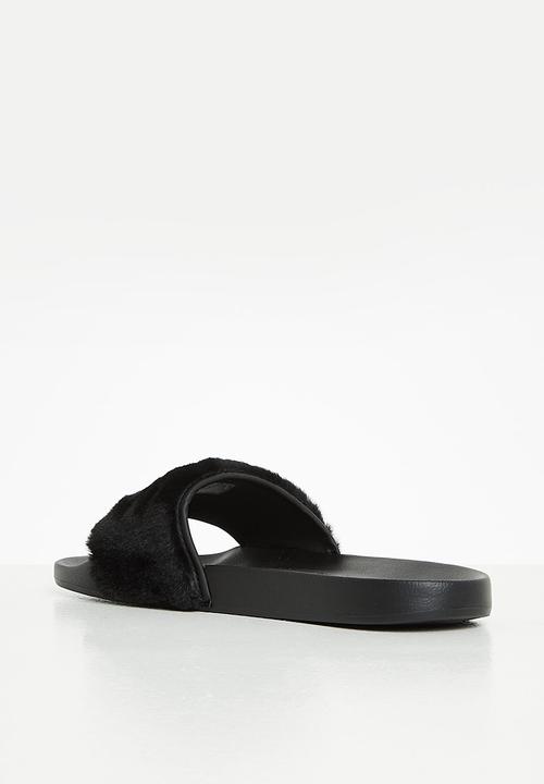 Calvin Klein - Slide fur - black