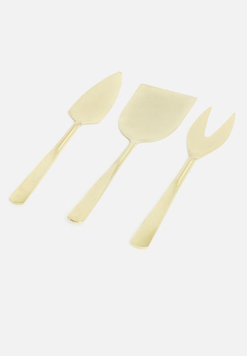 Sixth Floor - Seek cheese knife set - gold