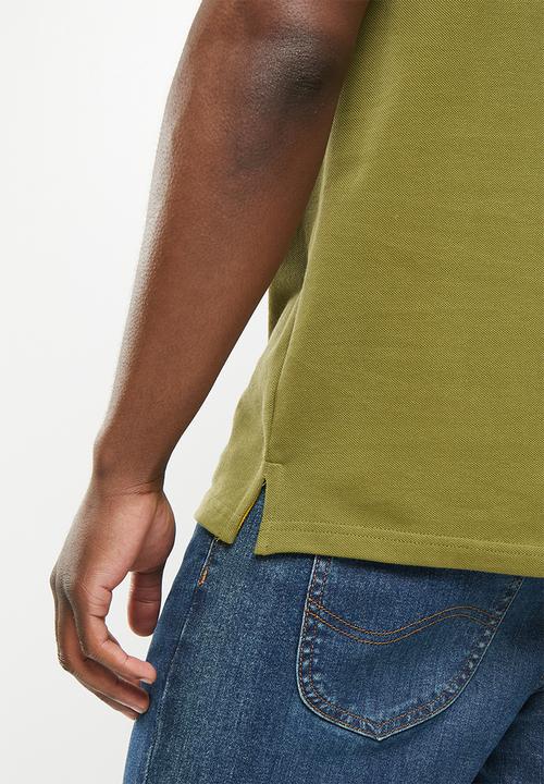 Hi-Tec - Men's pique polo - olive drab