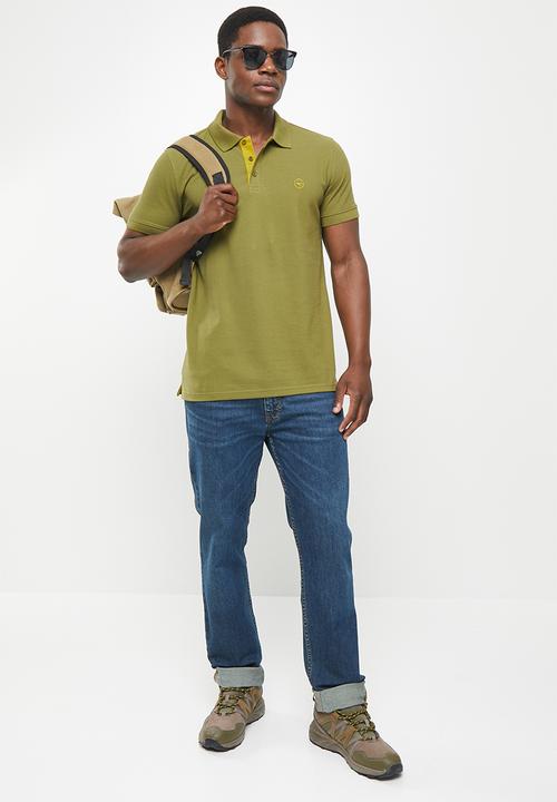 Hi-Tec - Men's pique polo - olive drab