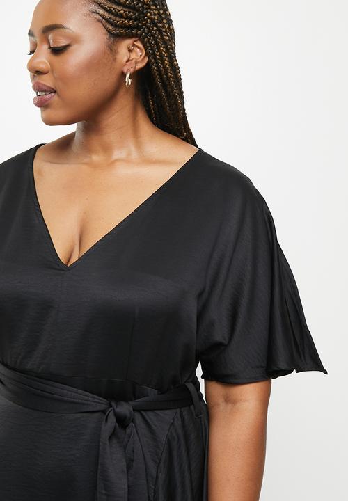 AMANDA LAIRD CHERRY - Plus bakoven dress - black
