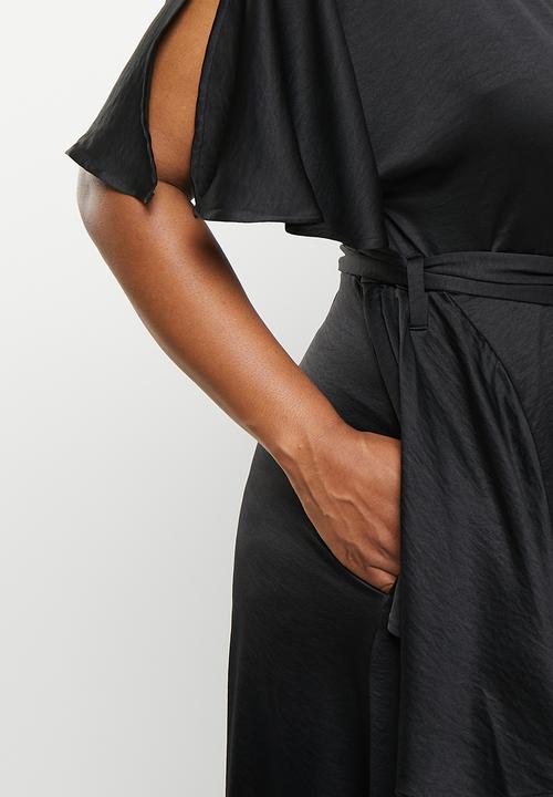 AMANDA LAIRD CHERRY - Plus bakoven dress - black