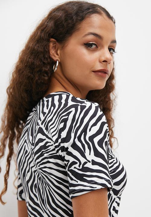 Blake - Co-ord ring detail top - black & white