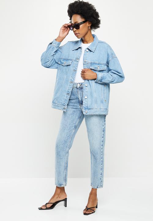 MANGO - Jacket dafne - mid blue