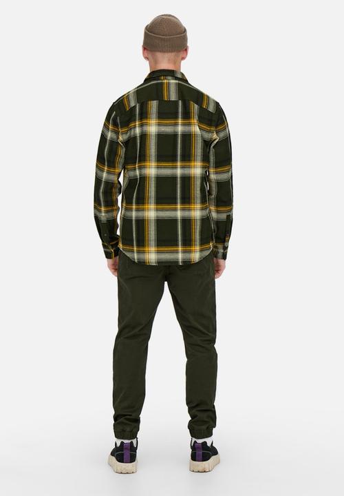 Only & Sons - Onsted long sleeve reg struc check shirt - jade green