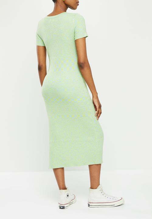 Cotton On - Maternity friendly space dye midi dress - green 
