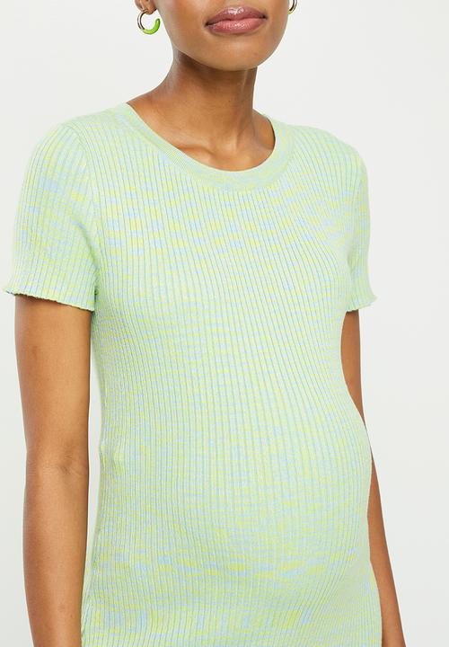 Cotton On - Maternity friendly space dye midi dress - green 