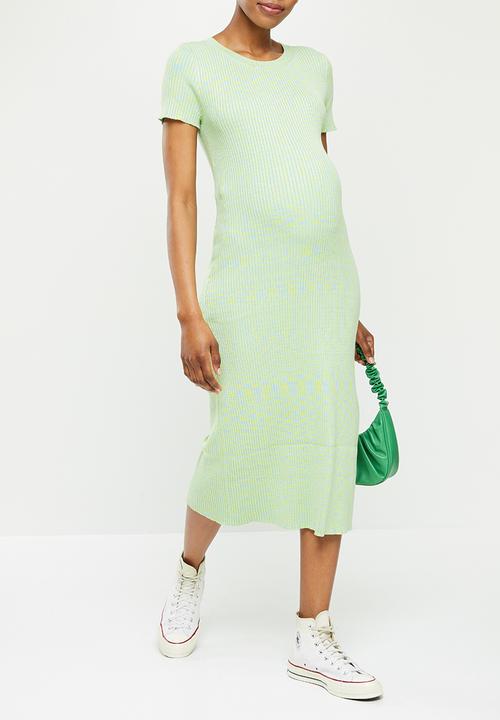Cotton On - Maternity friendly space dye midi dress - green 