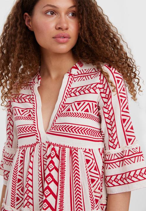 Vero Moda - Dicthe 3/4 tunic - birch & goji berry
