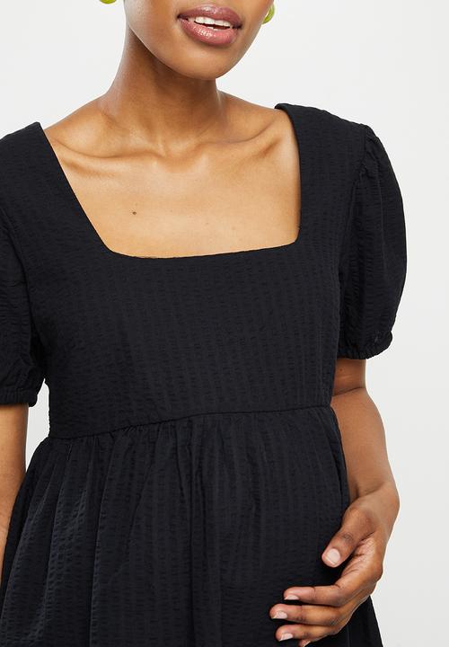 Cotton On - Maternity friendly babydoll mini dress - black