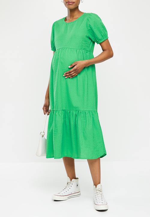 Cotton On - Maternity friendly babydoll midi dress - bright green