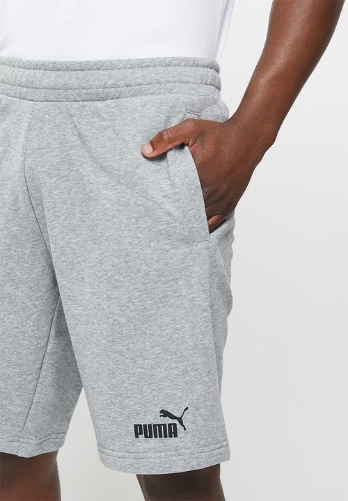 PUMA - Puma power logo shorts 10" tr - medium gray heather
