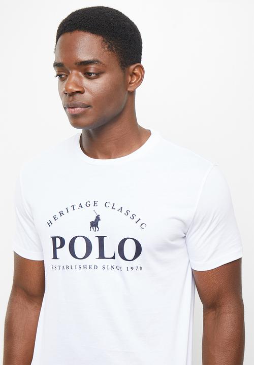 POLO - Men heritage printed tee - white