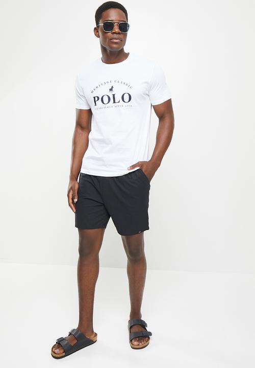 POLO - Men heritage printed tee - white