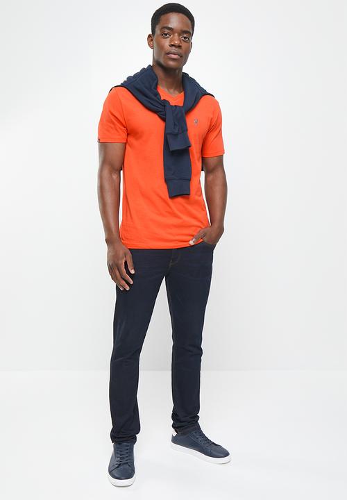 POLO - Men v-neck tee  - red