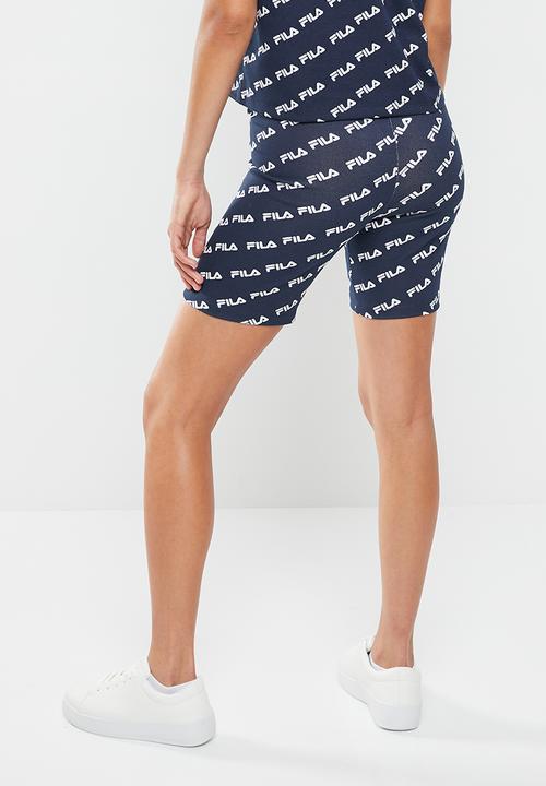 FILA - Michaela tight shorts - peacoat aop