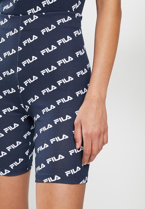 FILA - Michaela tight shorts - peacoat aop