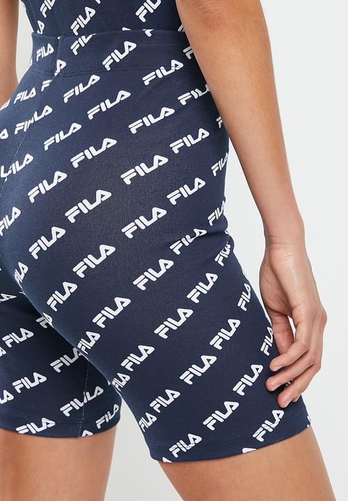 FILA - Michaela tight shorts - peacoat aop