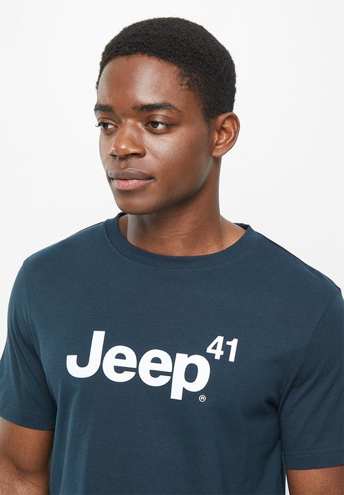 JEEP - Jeep 41 logo print tee - navy
