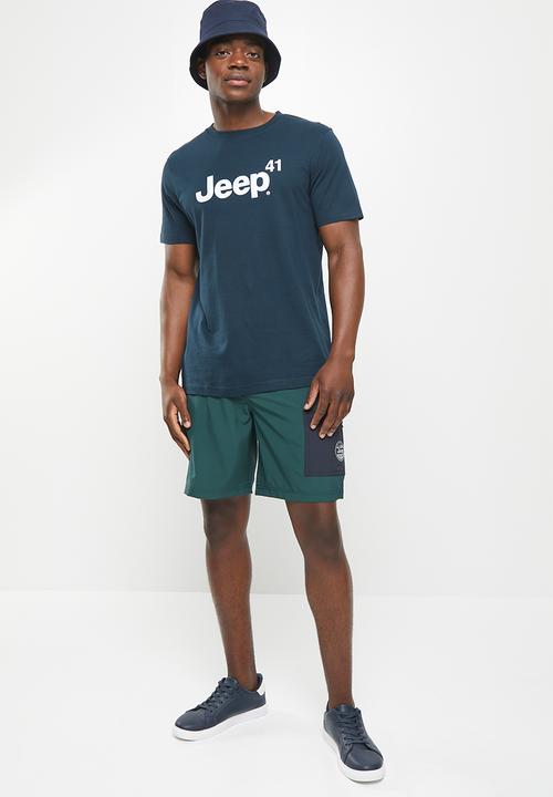 JEEP - Jeep 41 logo print tee - navy