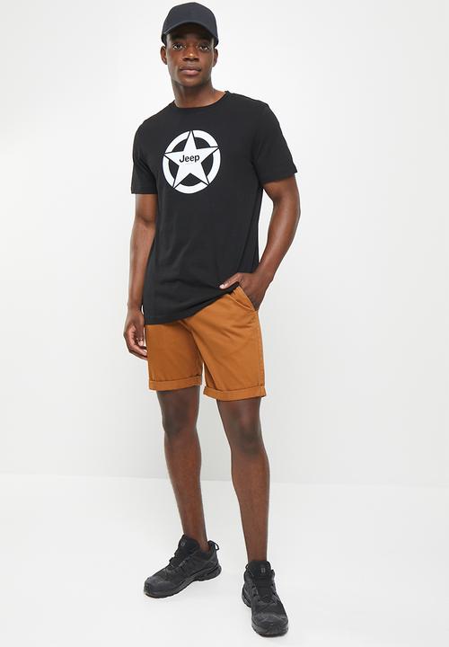 JEEP - Star icon print tee - black