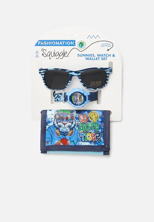 Character Group - Tiger sunnies, watch & wallet set - blue