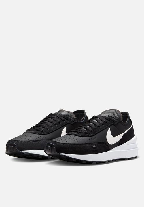 nike waffle one black white & orange