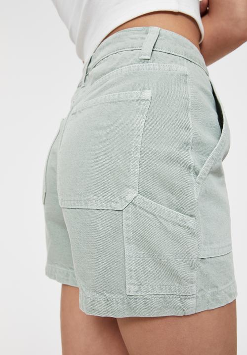 Supré  - Skater denim short - muted green