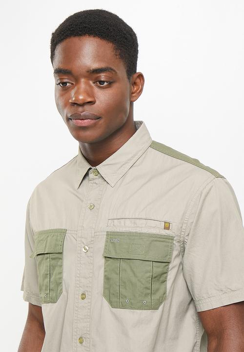 JEEP - Safari shirt with back vent - khaki/stone