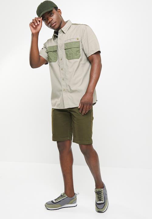 JEEP - Safari shirt with back vent - khaki/stone