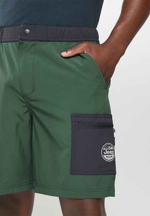 JEEP - Quick dry packable shorts - petrol colorblock