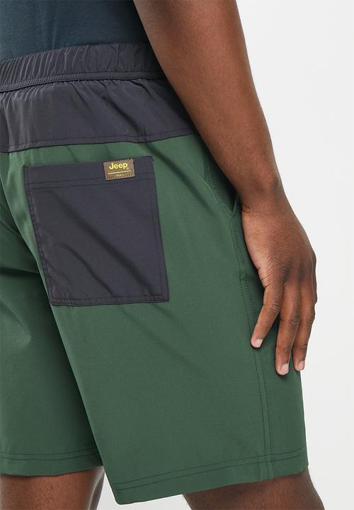JEEP - Quick dry packable shorts - petrol colorblock