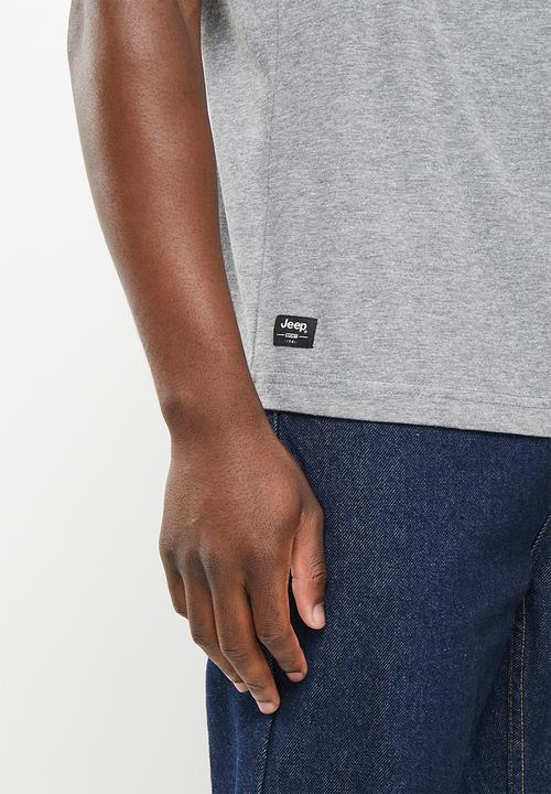 JEEP - Fashion print graphic tee - heather grey melange