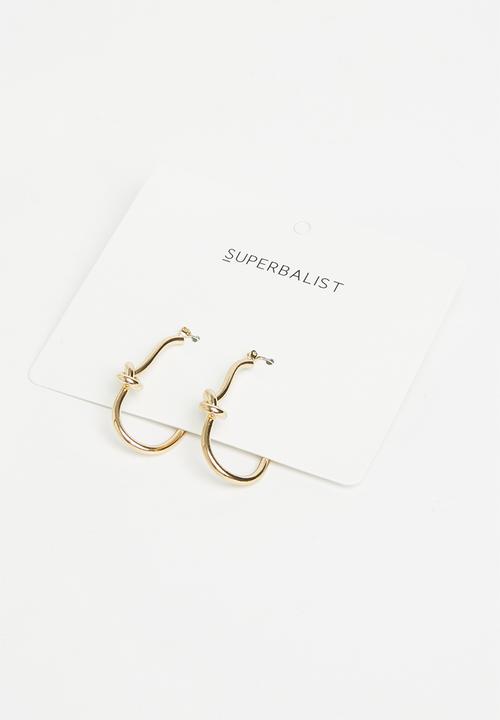 Superbalist - Infinity knot hoop earrings - gold