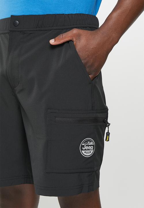 JEEP - Quick dry packable shorts - black