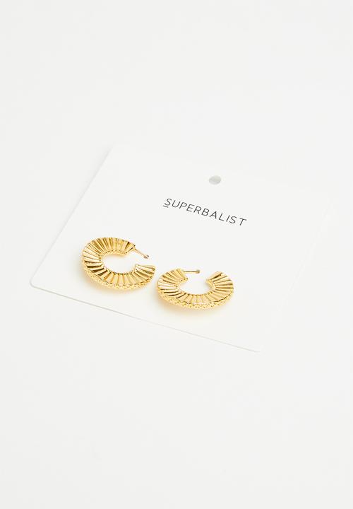 Superbalist - Leah hoop earrings - gold