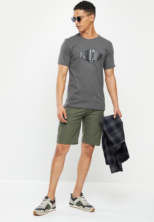 Palladium - Raised embossed T-shirt - charcoal