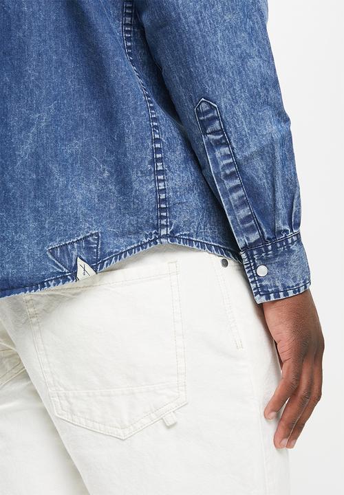 Vertigo - Vertigo stretch denim shirt - rinse wash denim