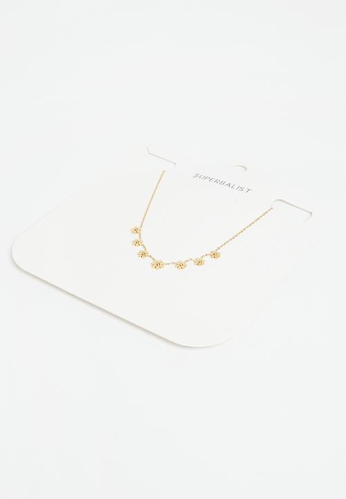 Superbalist - Flower charm necklace - gold