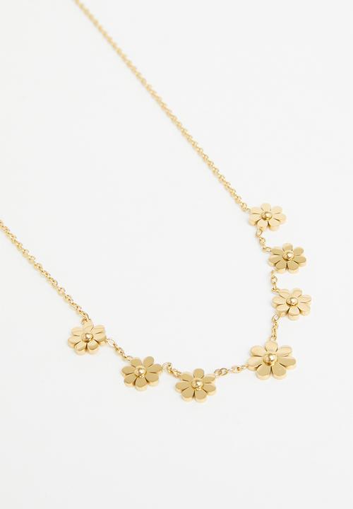 Superbalist - Flower charm necklace - gold