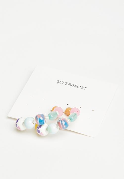 Superbalist - Polly beaded hoop earrings - multi